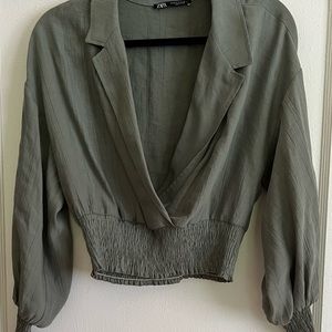 Zara cropped blouse